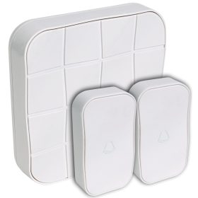   Vezeték nélküli csengő, négyzetes, 2 adó, 1 vevő - BELLW1-2V1