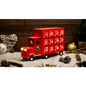   LED karácsonyi adventi kalendárium,autó, elemes (X24009) - CHRACC3WW
