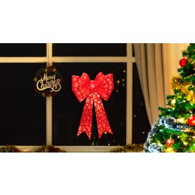   LED karácsonyi masni, vörös,arany, elemes (X24029) - CHRBORG25WW