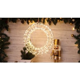 LED karácsonyi koszorú (X23014) - CHRC480WW
