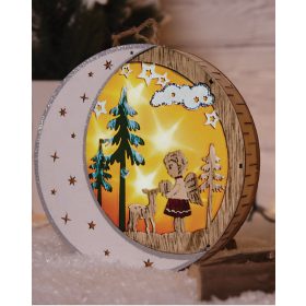 LED karácsonyi hold,angyal,fa,elemes (X23020) - CHRHWA6WW