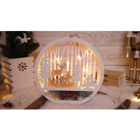   LED karácsonyi dísz,fa, rénszarvas, elemes (X23023) - CHRHWR15WW