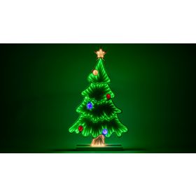 LED karácsonyi tükördísz , fenyő, USB (X25018) - CHRMMT