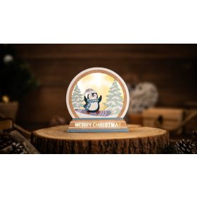   LED karácsonyi dísz,fa, pingvin, elemes (X25005) - CHRSBP5WW