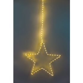   LED karácsonyi ablakdísz, csillag, elemes (X22044) - CHRSTHM84WW