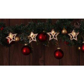   LED karácsonyi lánc, csillag,szarvas, fa, elemes (X22052) - CHRSTSTW10WW