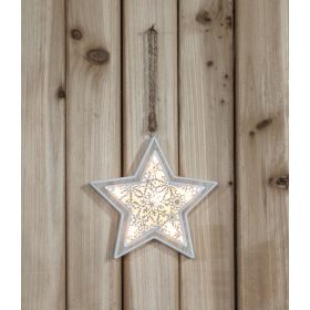 LED karácsonyi csillag, fa, elemes (X22093) - CHRSTWW5WW