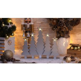   LED karácsonyi gyertyapiramis,karácsonyfa,ezüst,elem(X22098) - CHRTRWS5WW
