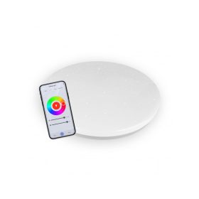   COMMEL WiFi-s , okos mennyezeti lámpa, 12W, 1200lm, 260mm, RGB, csillogós; (cikksz.: 407-801)