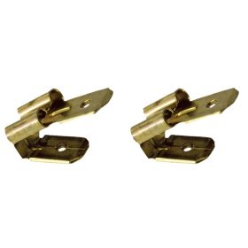   Szigeteletlen rátolható csatlakozó csap+hüvely, sárgaréz - CSEL