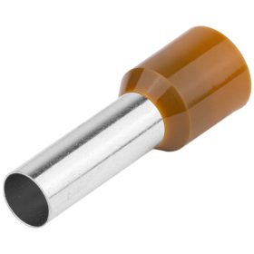   Szigetelt (PA6.6) érvéghüvely, ónozott elektrolitréz, barna - E128