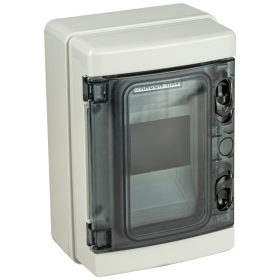   Falon kívüli elosztódoboz, átlátszó ajtóval, N/PE sínnel - EDFKIP65-4/1