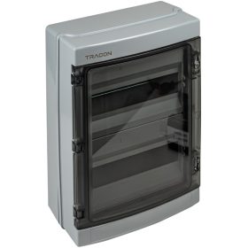   Falon kívüli elosztódoboz, átlátszó ajtóval, N/PE sínnel - EDFKIP65N122