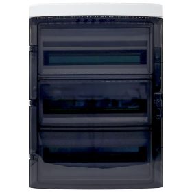   Falon kívüli elosztódoboz, átlátszó ajtóval, N/PE sínnel - EDFKIP65N183