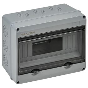   Falon kívüli elosztódoboz, átlátszó ajtóval, N/PE sínnel - EDFKIP65U121