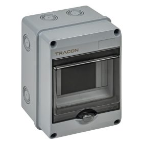   Falon kívüli elosztódoboz, átlátszó ajtóval, N/PE sínnel - EDFKIP65U51