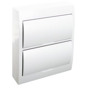   Falon kívüli elosztódoboz, fehér ajtóval, N/PE sínnel - EDFKN-12/2