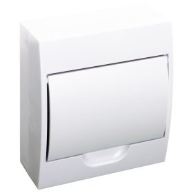   Falon kívüli elosztódoboz, fehér ajtóval, N/PE sínnel - EDFKN-8/1