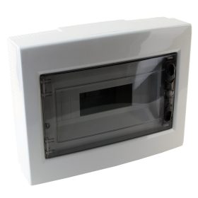   Falon kívüli elosztódoboz, füstszínű-sík ajtóval, NPE nélkül - EDFKS-12/1