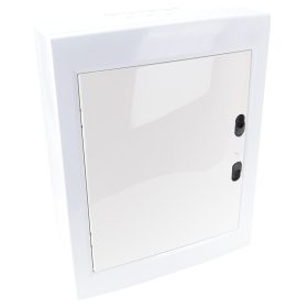   Falon kívüli elosztódoboz, fehér-sík ajtóval, NPE nélkül - EDFKSN-12/2