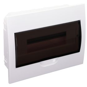   Süllyesztett elosztódoboz, füstszínű ajtóval, N/PE sínnel - EDS-12/1