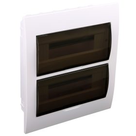   Süllyesztett elosztódoboz, füstszínű ajtóval, N/PE sínnel - EDS-12/2