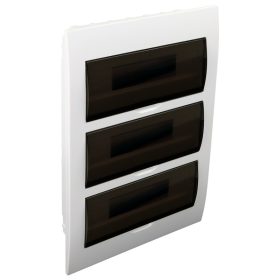   Süllyesztett elosztódoboz, füstszínű ajtóval, N/PE sínnel - EDS-14/3