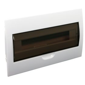   Süllyesztett elosztódoboz, füstszínű ajtóval, N/PE sínnel - EDS-18/1