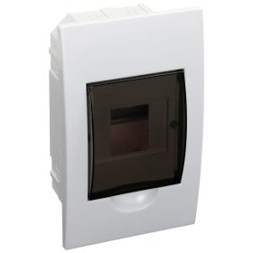   Süllyesztett elosztódoboz, füstszínű ajtóval, N/PE sínnel - EDS-4/1