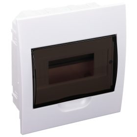   Süllyesztett elosztódoboz, füstszínű ajtóval, N/PE sínnel - EDS-8/1