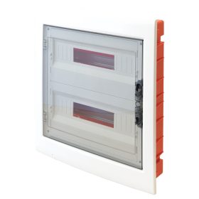   Süllyesztett elosztódoboz, füstszínű-sík ajtóval, NPE nélkül - EDSS-18/2