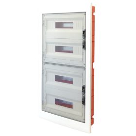   Süllyesztett elosztódoboz, füstszínű-sík ajtóval, NPE nélkül - EDSS-18/4