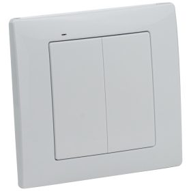   Rádiós jeladó nyomógomb, 4 csatornás, fali, fehér - EFNY4W