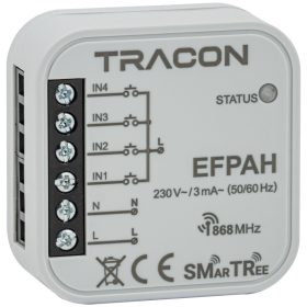 Rádiós jeladó, 4 csatornás, szerelvény dobozba - EFPAH