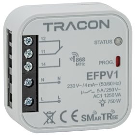   Rádiós jelvevő egység, szerelvénydobozba, 1 csatornás - EFPV1