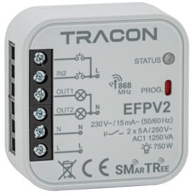   Rádiós jelvevő egység, szerelvénydobozba, 2 csatornás - EFPV2