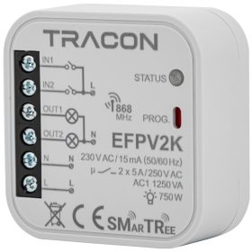   Rádiós jelvevő egység, szerelvénydobozba,2 csat.,kapcsolóhoz - EFPV2K