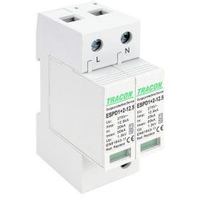   T1+T2 AC típusú túlfeszültséglevezető, cserélhető betéttel - ESPD1+2-12.5-2P