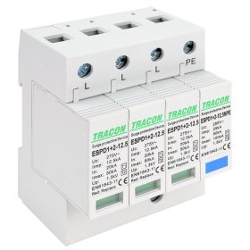   T1+T2 AC típusú túlfeszültséglevezető, cserélhető betéttel - ESPD1+2-12.5-3+1P