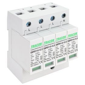   T1+T2 AC típusú túlfeszültséglevezető, cserélhető betéttel - ESPD1+2-12.5-4P