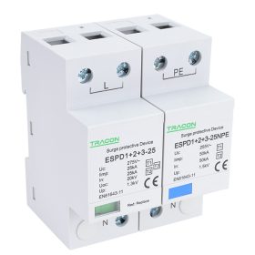   T1+T2+T3 AC típusú túlfeszültség levezető, egybeépített - ESPD1+2+3-25-1+1P