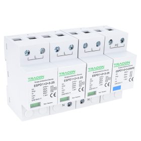   T1+T2+T3 AC típusú túlfeszültség levezető, egybeépített - ESPD1+2+3-25-3+1P