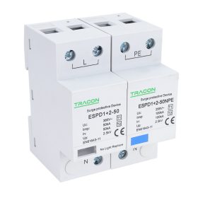   T1+T2 AC típusú túlfeszültséglevezető, egybeépített - ESPD1+2-50-1+1P