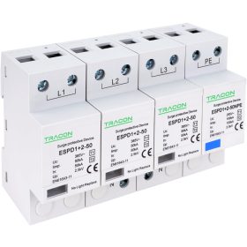   T1+T2 AC típusú túlfeszültséglevezető, egybeépített - ESPD1+2-50-3+1P
