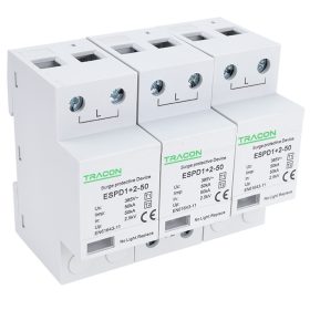   T1+T2 AC típusú túlfeszültséglevezető, egybeépített - ESPD1+2-50-3P
