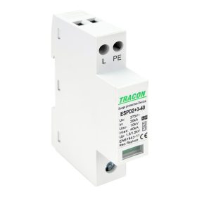   T2+T3 AC típusú túlfeszültséglevezető, egybeépített - ESPD2+3-40-1+1P