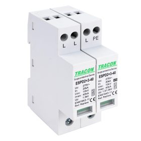   T2+T3 AC típusú túlfeszültséglevezető, egybeépített - ESPD2+3-40-3+1P