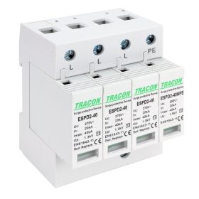   T2 AC típusú túlfeszültség levezető, cserélhető betéttel - ESPD2-40-3+1P