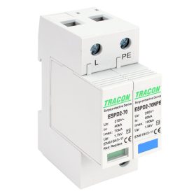   T2 AC típusú túlfeszültség levezető, cserélhető betéttel - ESPD2-70-1+1P