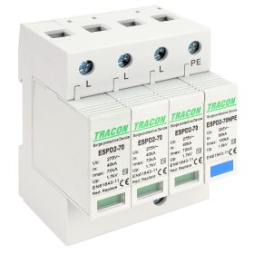  T2 AC típusú túlfeszültség levezető, cserélhető betéttel - ESPD2-70-3+1P
